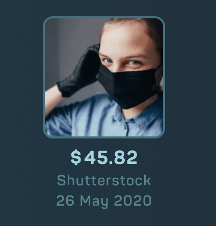 продажа фото с covid-19 на Shutterstock