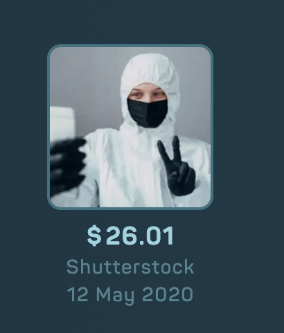 продажа фото с короновирусом на Shutterstock