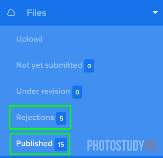 Меню Files страницы Freepik Contributor